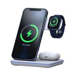 Rockrose Airwave Pro Max - 3 in 1 Wireless Charging Stand - White
