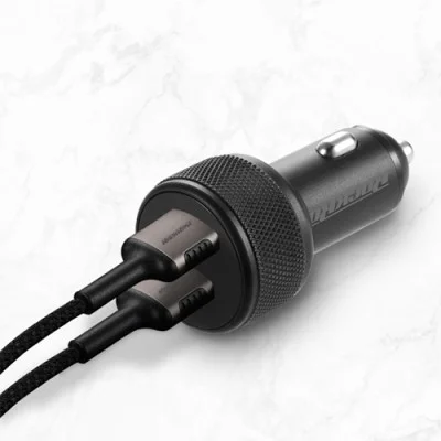 Rockrose Ranger Q2 Dual Port 36W Max QC 3.0 Car Charger &ndash; Black