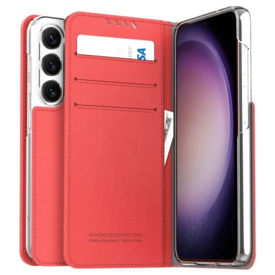 Cover Samsung S23 Ultra Mustang Dairy Wallet Araree - Tangerine Red