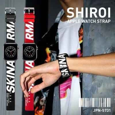 Skinarma Shiroi Watch Strap For Apple Watch 44-42Mm Synthetic Leather Anti Sweat - Red