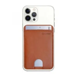 Araree Stick Pocket Genuine Leather Universal Card Holder – Brown