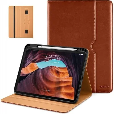 Evo Folio iPad 10Th Generation Case Cover 10.9 Inch 2022 With Apple Pencil Holder - Tan