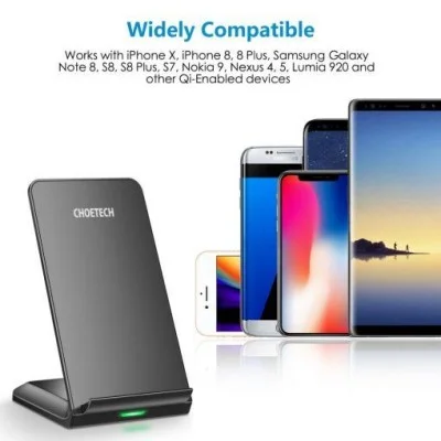 CHOETECH Fast Wireless Charging Stand Charging Pad
