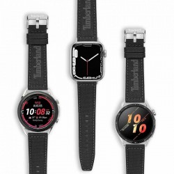 Timberland Sapo Apple Watch 38/40/41mm, Smart Watch 20mm Leather Strap - Black
