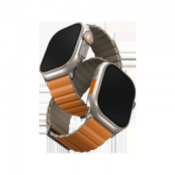 يونيك حزام قابل للانعكاس الإصدار الفاخر لساعة أبل ٤٩/٤٥/٤٤/٤٢ ملم - برتقالي / كاكي