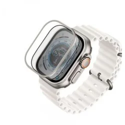 Uniq Optix Duo Pro Anti-Reflexive Glass Protector & Stainless Steel Bezel For Apple Watch Ultra 49mm
