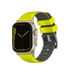Uniq Linus Airosoft Silicone Strap For Apple Watch 49/45/44/42mm - LIME GREEN