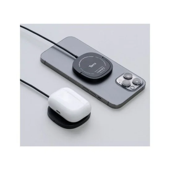 Torrii Bolt Magnetic Snap 15W Wireless Charger &ndash; Black