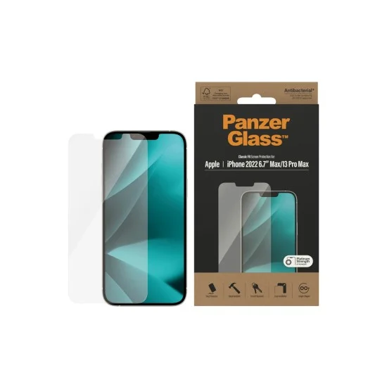 PanzerGlass iPhone 14 Plus Antibacterial Tempered Glass Classic Fit - Clear
