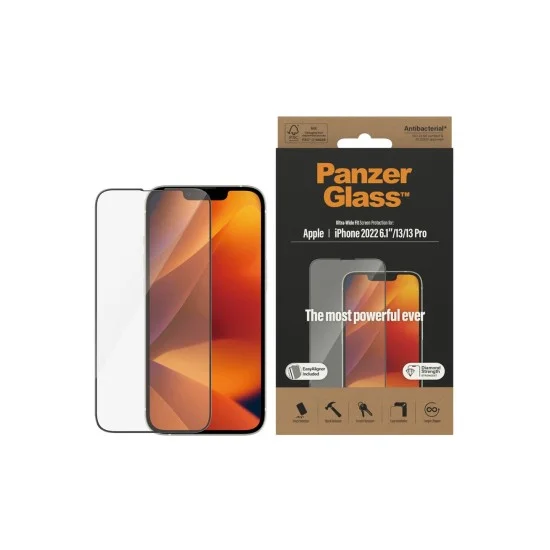 PanzerGlass iPhone 14 Antibacterial Tempered Glass Ultra Wide Fit - Privacy