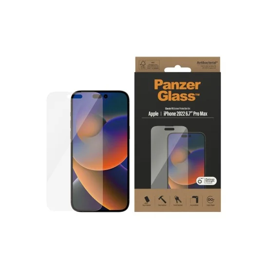 PanzerGlass iPhone 14 Pro Max Antibacterial Tempered Glass Classic Fit - Privacy