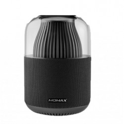 MOMAX SPACE TRUE WIRELESS 360 SPEAKER WITH COLORED AMBIENT LAMP - BLACK
