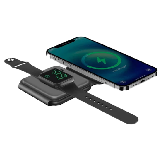 Bazic GoMag Trio 3 In 1 Foldable Magnetic Wireless Charger 15W - Grey