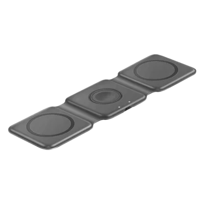 Bazic GoMag Trio 3 In 1 Foldable Magnetic Wireless Charger 15W - Grey