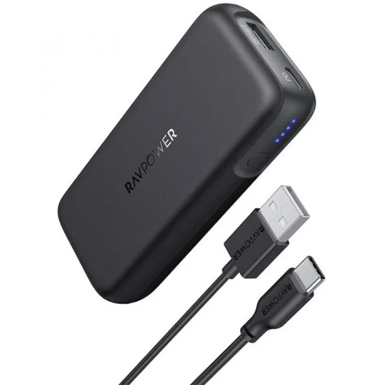 RAVPower 10000mAh PD Pioneer 20W 2-Port Portable Charger (Black)