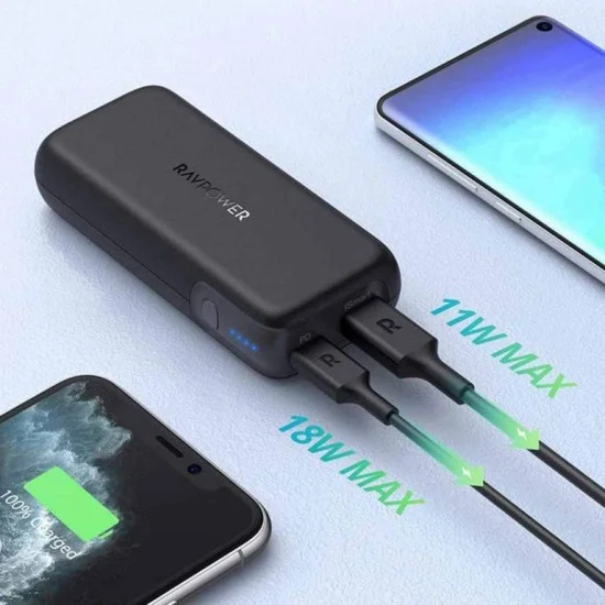 RAVPower 10000mAh PD Pioneer 20W 2-Port Portable Charger (Black)