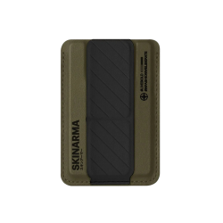 SkinArma Kado Mag-Charge Card Holder With Grip Stand - Green / Black