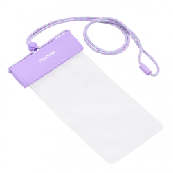 Momax  Waterproof Pouch With Universal Neck Strap - Purple