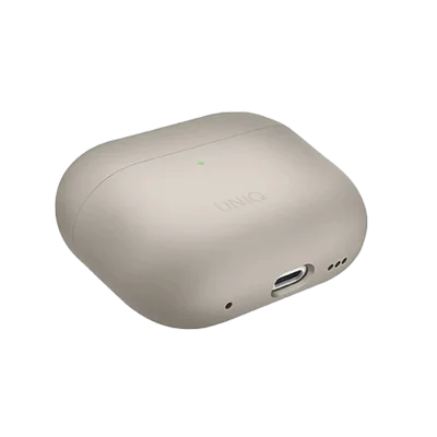 Uniq Hybrid Lino Liquid Silicon Case for Airpods Pro 2 - Beige Ivory