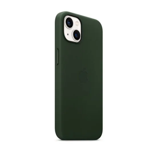 Cover I Phone 13 Leather Magsafe - Sequoia Green