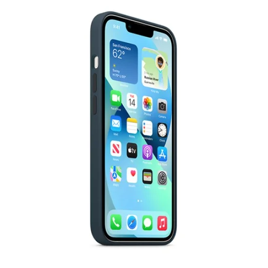 Cover I Phone 13 Silicone Magsafe - Abyss Blue