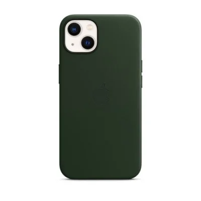 Cover I Phone 13 Leather Magsafe - Sequoia Green