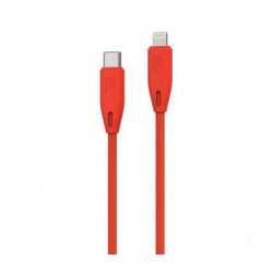 باورولوجي كابل مضفر من USB-C إلى Lightning مصمم مع ما يصل إلى 15000+ نطاقات (2 متر / 6.6 قدم) - أحمر