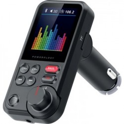  Powerology FM Transmitter Pro Car Charger 23W - Black