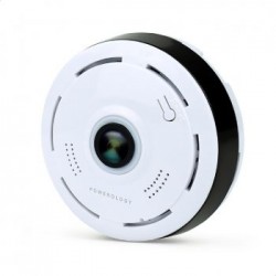  Powerology Wi-Fi Panoramic Camera Ultra Wide Angle Fisheye Lens - White