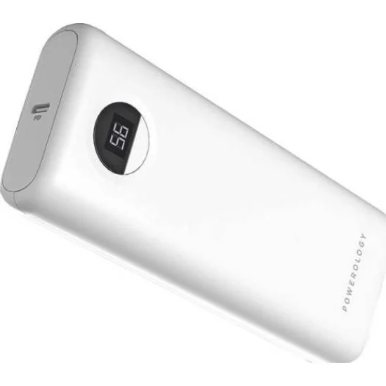 Powerology Compact Power Bank 20000mAh PD 30W - White