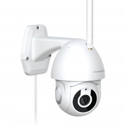 Powerology Wi-Fi Smart Outdoor Camera 360º Horizontal and Vertical Movement - White