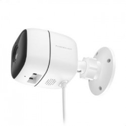 Powerology Wi-Fi Smart Outdoor Camera 110 Wired Angle Lens Camera - White 