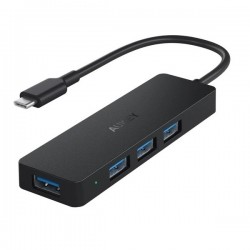 Aukey USB-C to 4-Port USB 3.0 Gen 1 Aluminum Hub – CB-C64