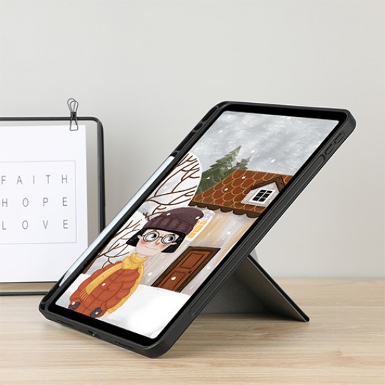 روكروز  Defensor II كفر  ثلاثي ل  (iPad Pro 12.9-2020) -أسود