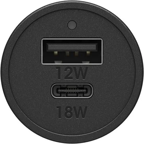 OtterBox Car Charger 30W - USB-C 18W + USB-A 12W USB-PD