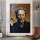 لوحة كانفس فنية لجاك نيكلسون وهو يدخن السيجار مميزة