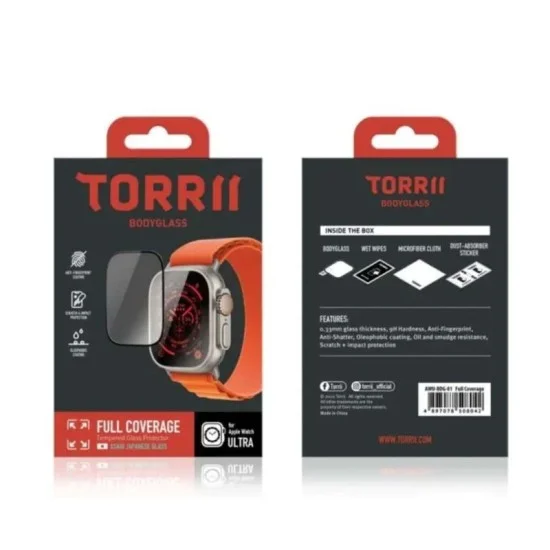Torrii Bodyglass Screen Protector For Apple Watch Ultra 3 - 49mm &ndash; Full Coverage Black