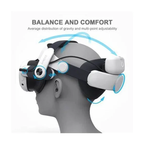 Oculus quest 2 head strap ( 5200mAh) - B&W