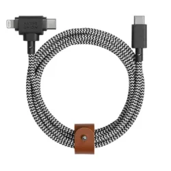 Native Union Belt Cable Duo Type C-C-Lightning 1.8m - Zebra