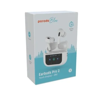 Porodo Blue Earbuds Pro2 Touch Display - ENC