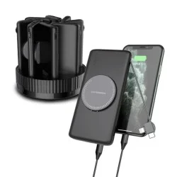 Powerology 8 IN 1 Power Bank Terminal 8x 10000mAh QC Wireless Power Bank – Black