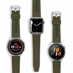 Timberland Sapo Apple Watch 38/40/41mm, Smart Watch 20mm Leather Strap - Green Fabric