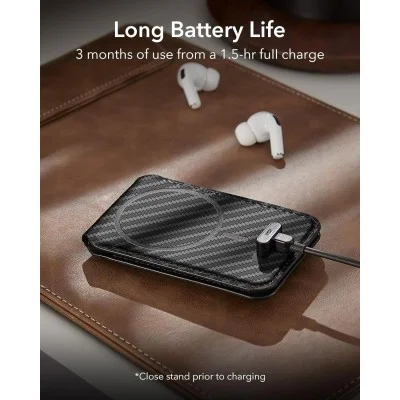 ESR HaloLock Geo Wallet Grip Stand - Carbon Fiber