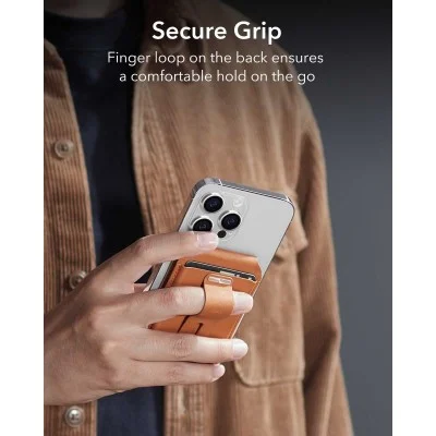 ESR HaloLock Geo Wallet Grip Stand - Caramel Brown