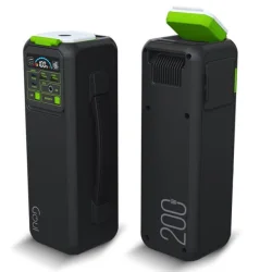 GOUI Power Station 200W and LED Flash Lighr, Dark Green and Black