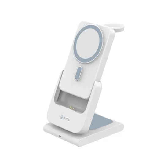 Bazic GoMag Flex 10000mAh Removable PowerBank With Apple Watch And Airpods Charging Station - White