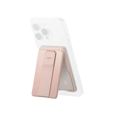 Uniq Heldro ID Magnetic Card Holder With Grip-Band And Stand - Blush Pink