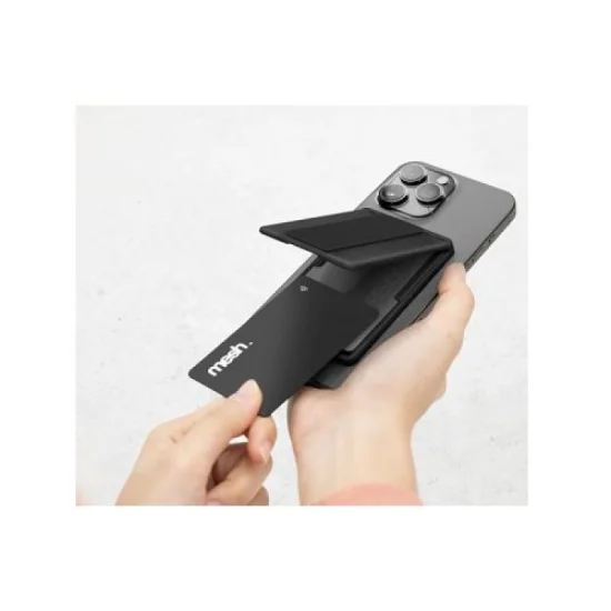 Uniq Heldro ID Magnetic Card Holder With Grip-Band And Stand - Storm Blue