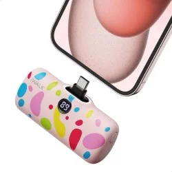 IWALK LINKME PRO FAST CHARGE POCKET BATTERY USB-C 4800 MAH (Pink Bubble)