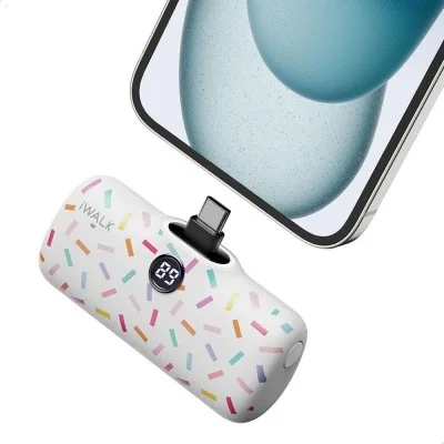 IWALK LINKME PRO FAST CHARGE POCKET BATTERY USB-C 4800 MAH (White Candy)